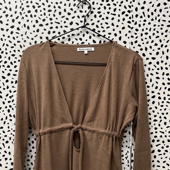 NWT Reformation Karah Burnt Umber Dress - Picture 4 of 8